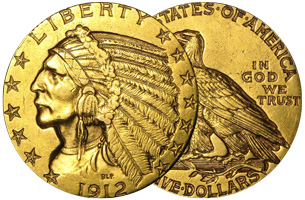 indian-gold-head-5-dollar-coin